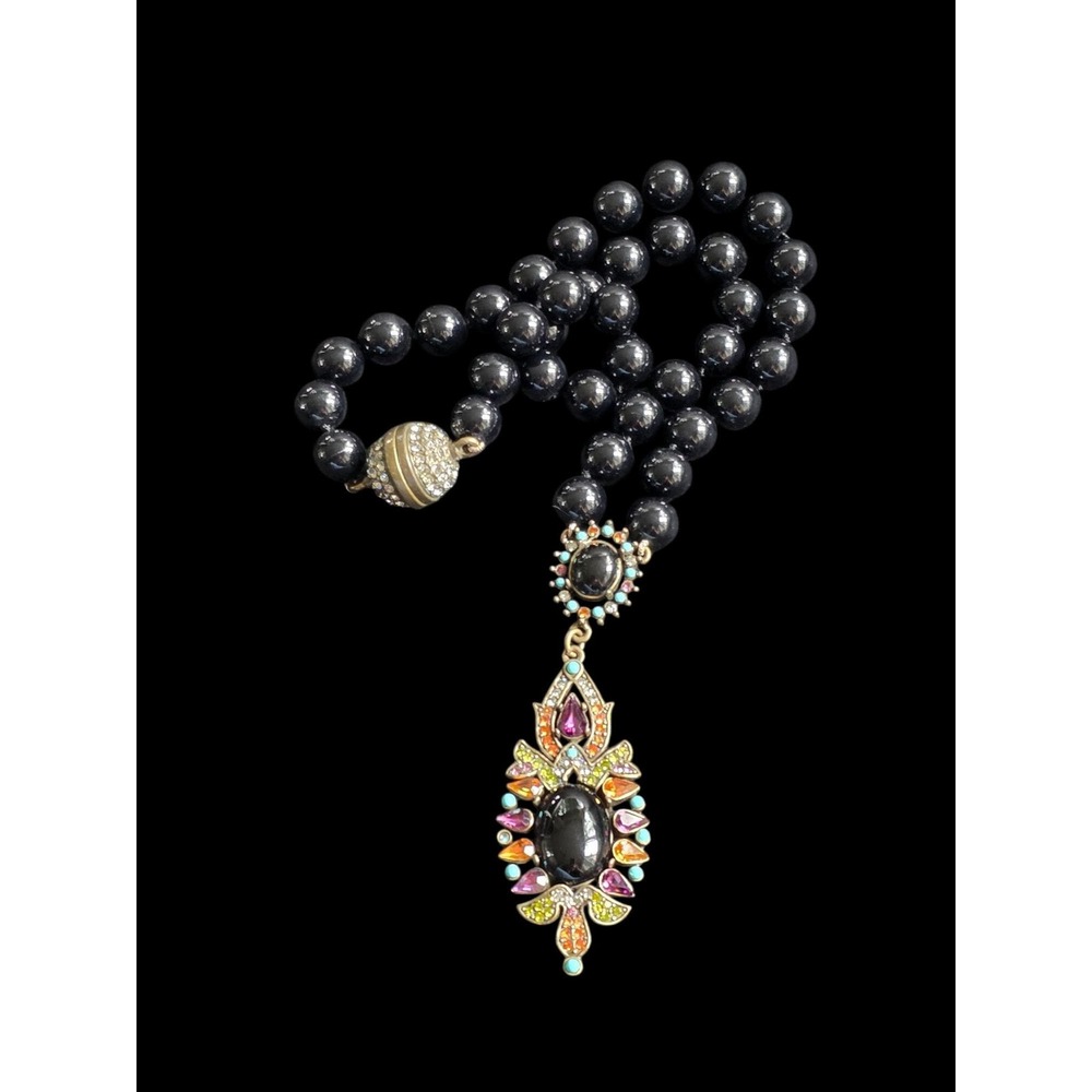 UTC Early Heidi Daus Multi Stone Statement Necklace Vintage HSN